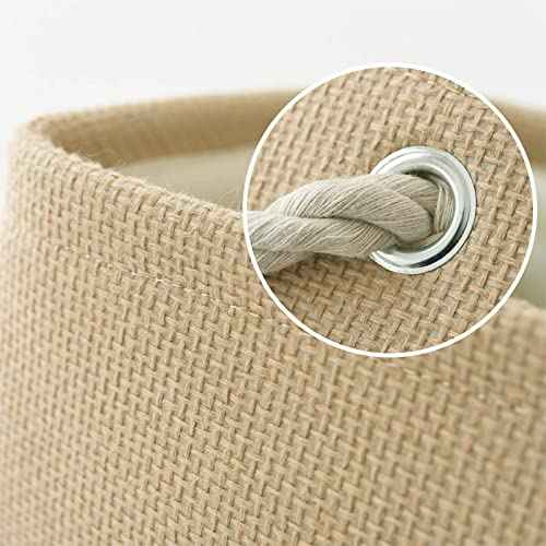 Decorative Basket Rectangular Fabric Storage Bin Organizer Basket with Handles for Clothes Storage