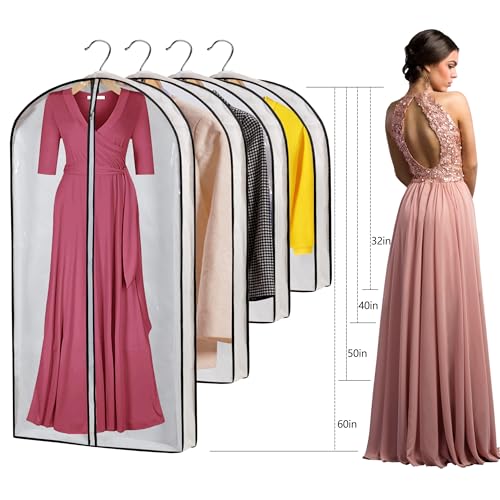 Clear Garment Storage with 4" Gusseted Hanging Covers