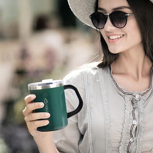 16 Oz Coffee Mug with Handle and Lid