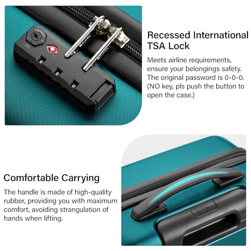 3 Piece Hard Shell Luggage Sets with Spinner Wheels Lightweight Large Suitcase for Women Men Travel Carry On Luggage 20 (3 Count)