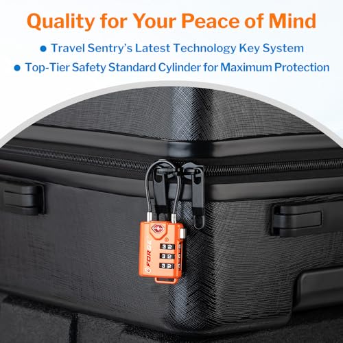 TSA Approved Cable Luggage Locks (4 Count)