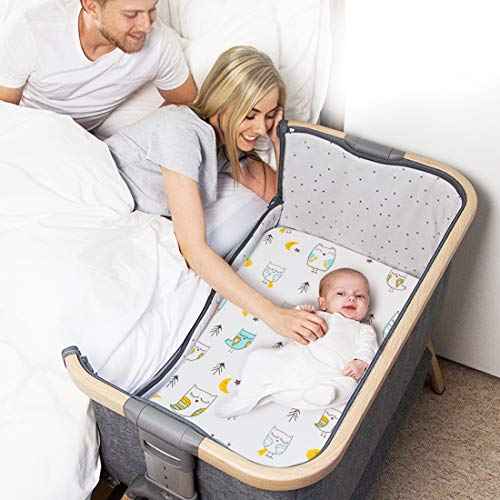 Stretchy Bassinet Sheet Set BROLEX 2 Pack Snug Fitted Cradle Fitted Sheets for Bassinet Pads (2 Count)