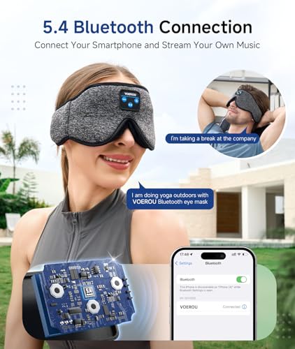 Sleep Mask with Bluetooth Headphones