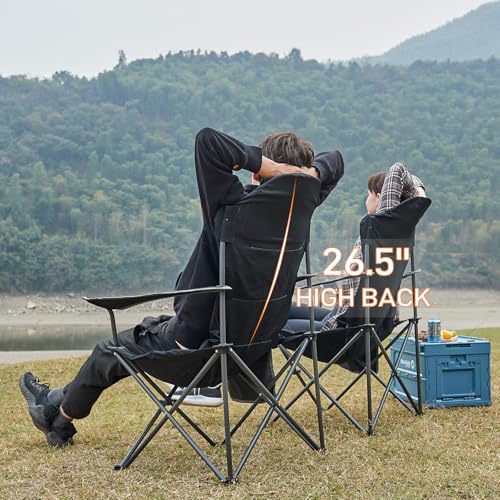High Back Folding Camping Chair Oversized and Fully Padded
