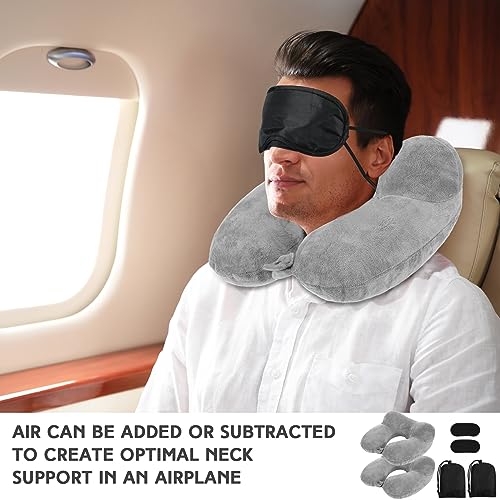 2 Inflatable Neck Pillow Airplane Travel (2 Count)