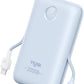 Portable Charger 20000mAh 30W Fast Charging, Power Bank with Built-in Cables & LED Display, USB C Battery Pack for iPhone 16/15/14, Samsung, iPad and Android Phones, Ideal for Travel