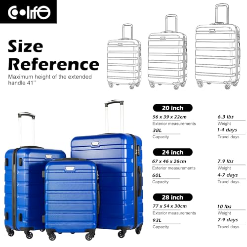 Luggage Set Lightweight Durable Hardshell