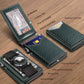 Men Airtag Leather Wallet Metal Case Money Clip