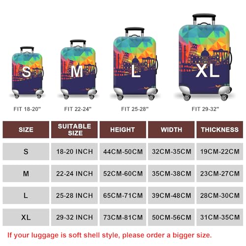 Travel Luggage Cover Suitcase Cover Protector Skins 18