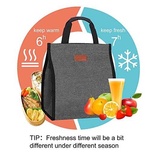 Lunch Bags for Women Insulated Reusable Lunch Tote with Internal Pocket