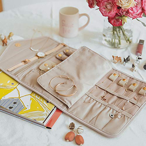Travel Jewelry Organizer Roll Foldable Jewelry Case