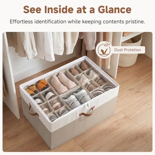 24 Pair Large Shoe Organizer for Closet