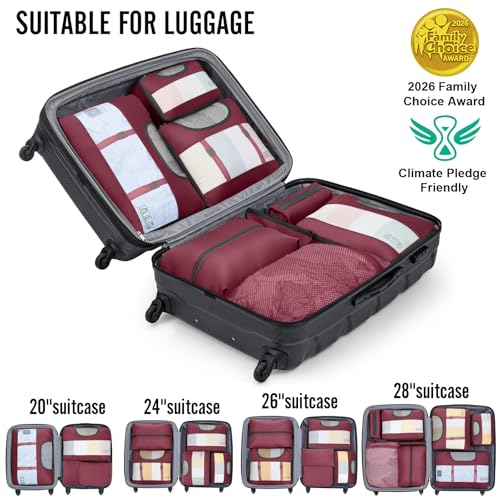 10 Set Packing Cubes for Travel Essentials (10 Count)