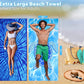 Microfiber Beach Towel Oversized 71x32 Multiple with Bag 4 Pack Bulk (4 Count)