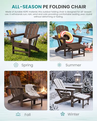 Folding Adjustable Adirondack Chair with Footrest