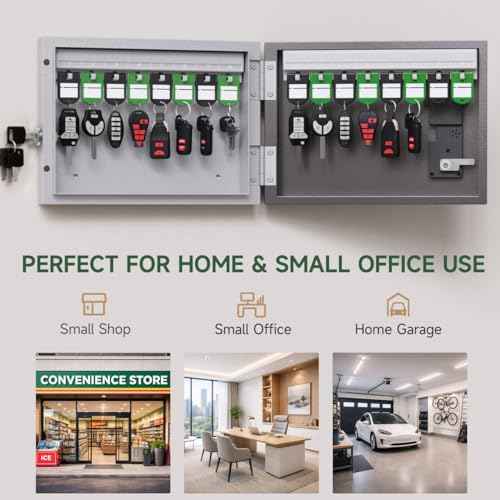 16 Key Lock Box Smart Key Organier Cabinet with Keypad & App for Office