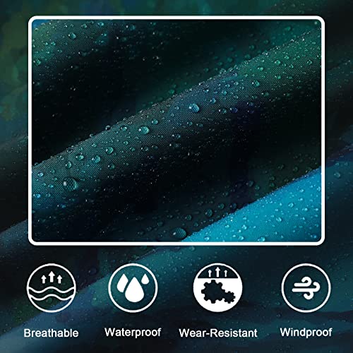 Adults Rain Poncho Waterproof Raincoat Hood with Pocket