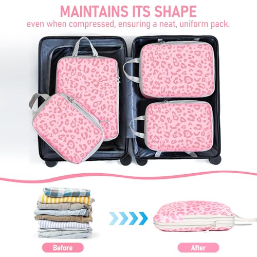 4 Set Compression Packing Cubes For Travel Bags Organizer For Luggage Suitcase Organizer