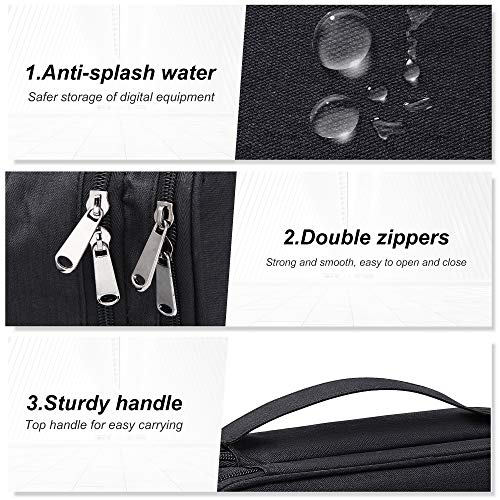 Electronic Bag Travel Cable Accessories Bag Waterproof Double Layer Electronics Organizer Portable Storage Case for Cable