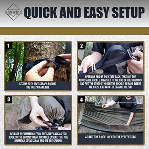 12ft Camping Double Hammock with Mosquito Net