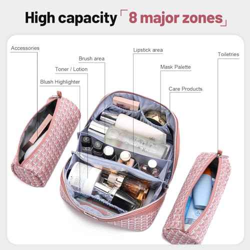 Travel Makeup Bag Cosmetic Bags for Women (3 Count)