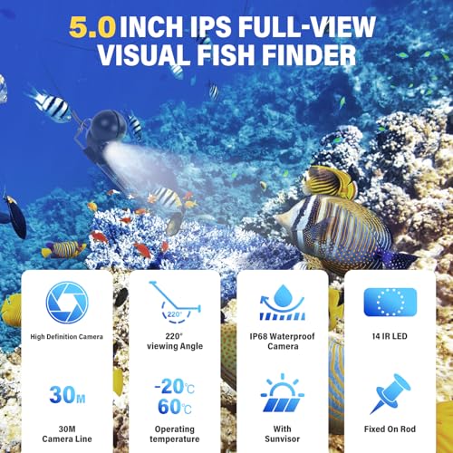 5inch Portable Fish Finder Camera Underwater Fishing Camera