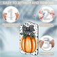 2 Pcs Pumpkin with Checkered Bow Luggage Tags for Suitcases Polka Dots PU Leather Baggage Tags Name ID Label with Privacy Cover and Stainless Steel Loop for Men Women Travel Bag Suitcase (2 Count)