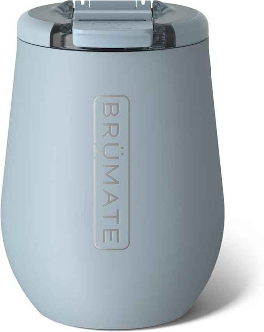 BrüMate Uncork'd 14oz 100% Leakproof Insulated Wine Tumbler | Locking Lid | Insulated Stainless Steel Wine Glass | Perfect For Travel & Outdoors | BPA-Free (Mist)