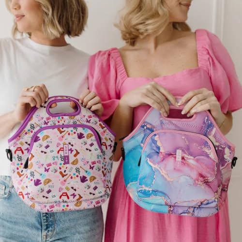 LunchTote Zippered Bag Insulated Neoprene Caddy (On Tour / X-Large 6.5 Quart Lunch Tote)