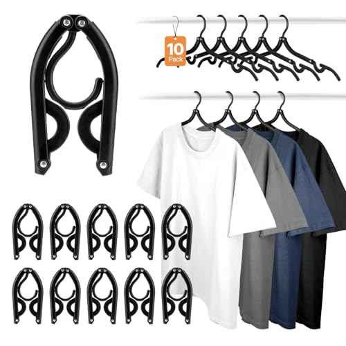 Black Travel Hangers 10 Pack (10 Count)