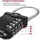 ZHEGE TSA Luggage Locks, Zipper Lock with Inspection Indicator, 4 Digit Cable Lock with 5.5 Inch Flexible Cable for Suitcase, Backpack, Baggage, Gym Locker, Toolbox (2 Pack, Black and Silver)