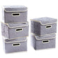 Stackable Storage Boxes with Lids [5 (5 Count)