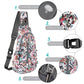 Small Sling Bag Lightweight Crossbody Bag for Easter Gifts Women Men Hiking Backpack Travel Shoulder Bag Chest Daypack for Gym Work Outdoor Sports Mix