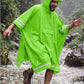 Adult Rain Poncho Waterproof Hooded Raincoat Lightweight Packable