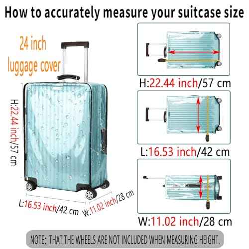 24 Inch Waterproof Clear Suitcase Cover