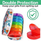 Weekly Travel Pill Organizer 2 Times a Day AM PM Rainbow Pill Box (2 Count)