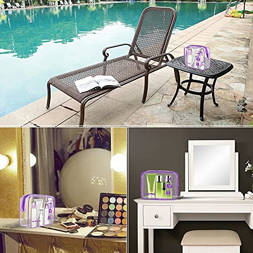 Clear Toiletry Bag TSA Approved Quart Size Travel Carry On (3 Count)