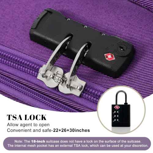 4 Piece Expandable Luggage Set (4 Count)