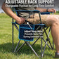 2 Pack Oversized Padded Camping Chair with Cooler for Outdoor (2 Count)