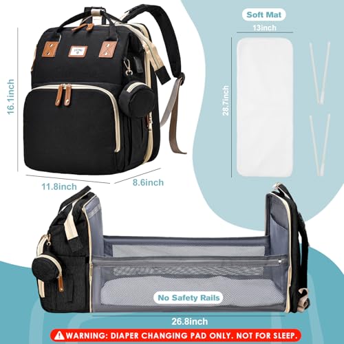 Diaper Bag Backpack with Changing Station