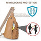 Crossbody Bags for Women Anti Theft Vegan Leather Sling Bag RFID Blocking Chest Bag for Travel