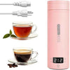 Pink Portable Electric Kettle forTravel, Small Hot Water Kettle with NTC Temperature Control and Auto Shut-Off, 316 Stainless Steel, Green 120V & 15oz