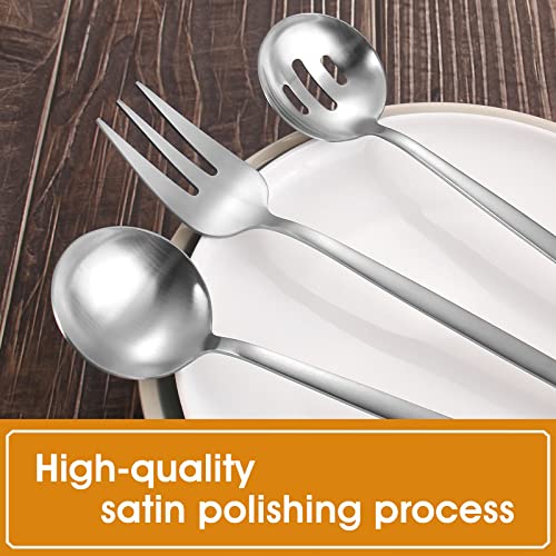 Matte Serving Silverware Set (4 Count)