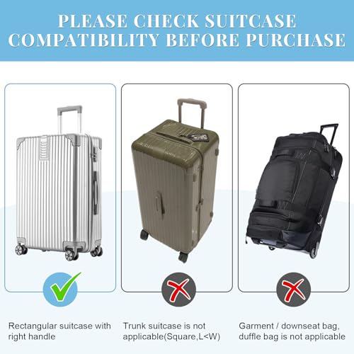 Clear PVC Suitcase Cover Protectors 32 Inch Luggage Cover for Wheeled Suitcase