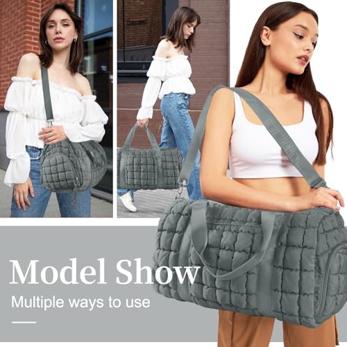 Quilted Travel Duffle Bag Gym Bag for Women