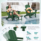 HDPE Folding Adjustable Adirondack Chair with Footrest
