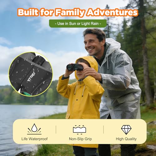 10x25 Compact Binoculars for Adults & Kids