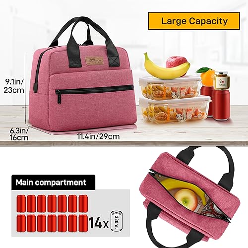 Insulated Lunch Bag for Women Men Lunch Box Cooler Lunch Tote for Work Picnic