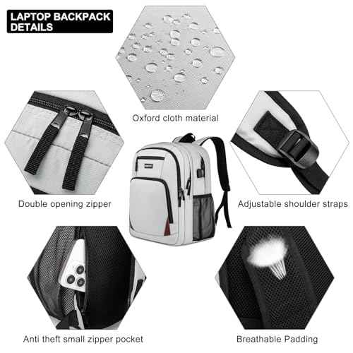 Grey Backpack for School