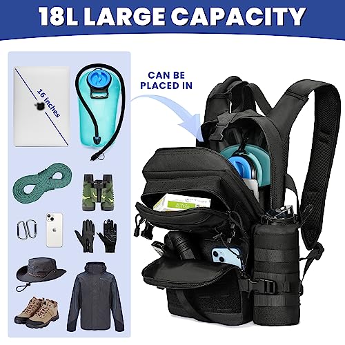 1050D Tactical Hydration Backpack with 3L TPU Water Bladder